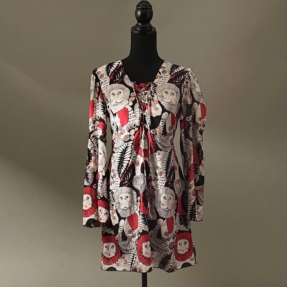 Anna Sui Cotton Lion Dress